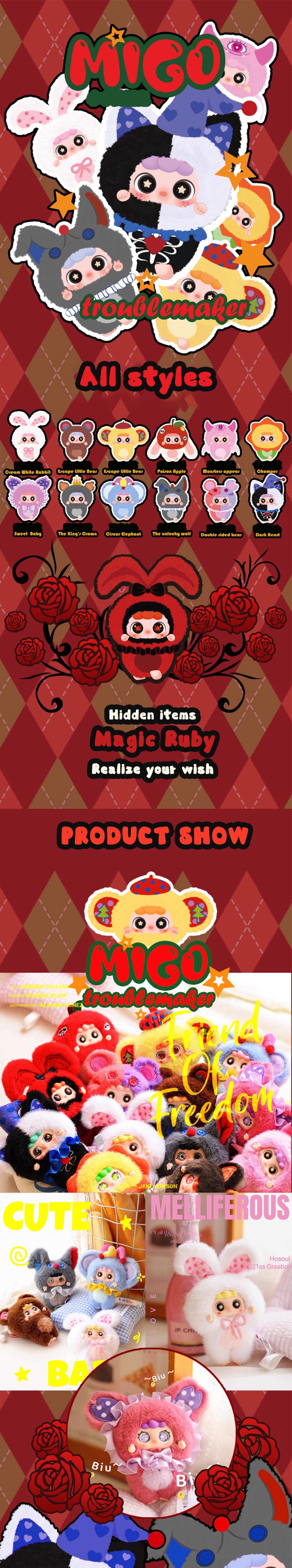 Baby Three Migo Little Troublemaker Series Plush Blind Box Product Image
