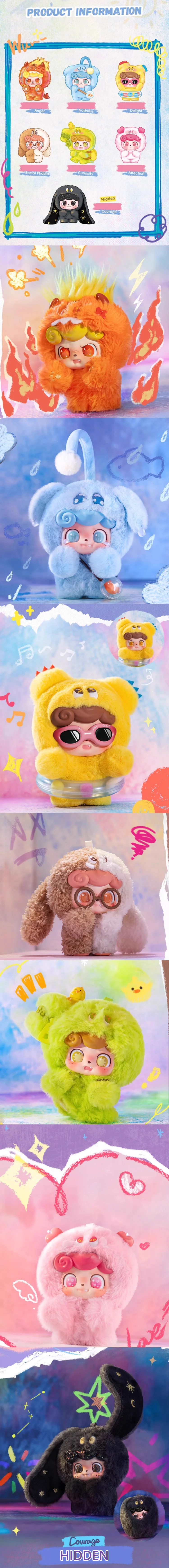 Q.kid Emotional Hairy Monsters Series Plush Blind Box Wholesale Official Product Image