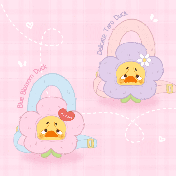 Upset Duck Blooming Duck Plush Bag Blind Box