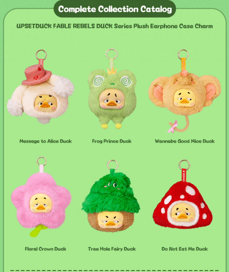 Upsetduck Fable Rebels Duck Plush Earphone Case Blind Box Wholesale Official Product Image