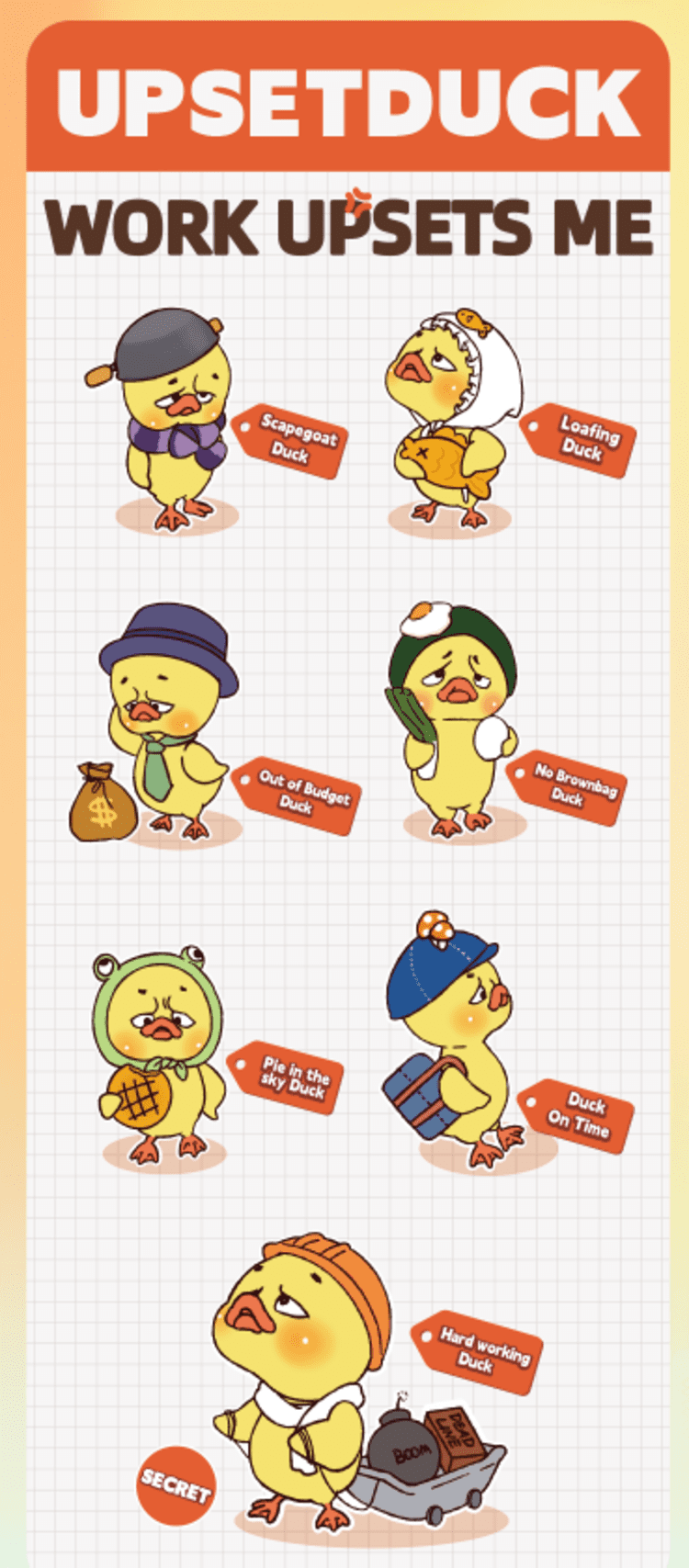 Upset Duck Work Upsets Me Series Blind Box Wholesale Official Product Image