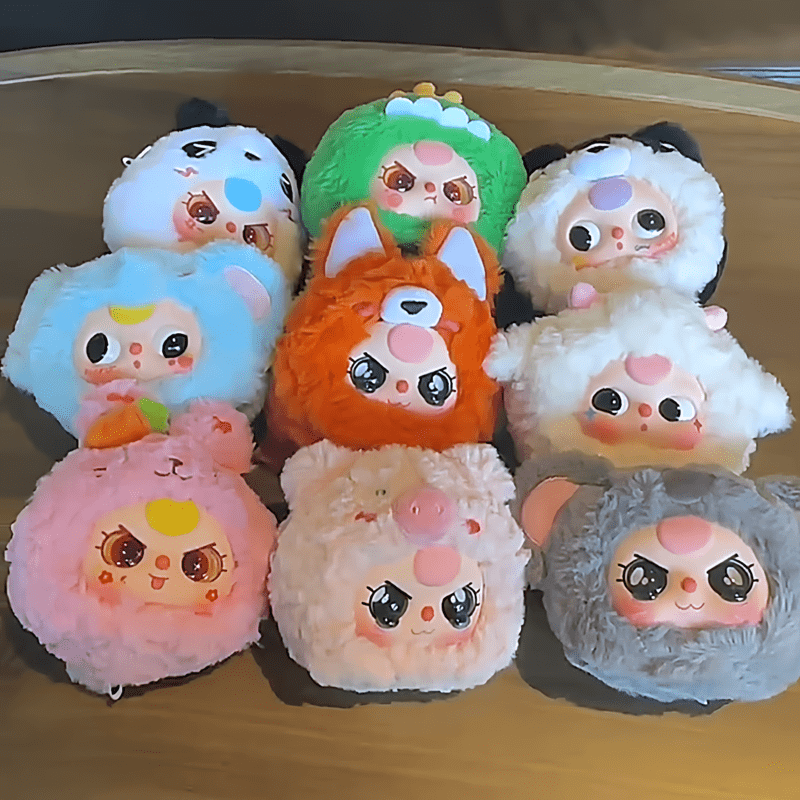 Bebé Tres Fortuna Gato Cremallera Bolsa Peluche Diseño Detalle