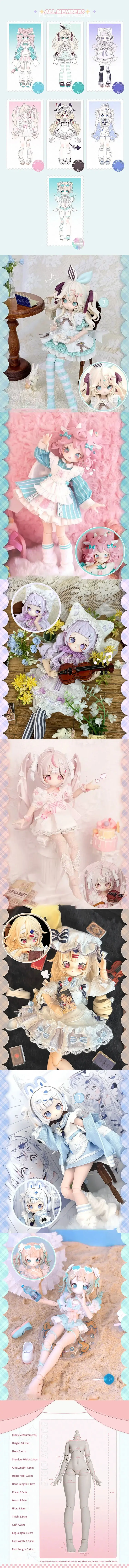 Sugary Girls Mjd Doll 1/8 Scale Bjd Figure