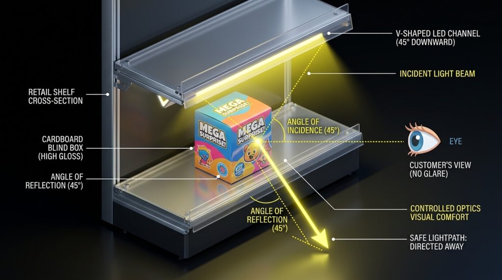 Lighting Angles That Eliminate Glare On Foil Blind Box Packaging Product Image
