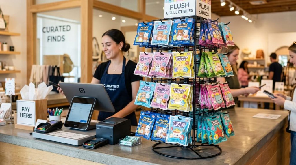 Utilizing Vertical Space: Hanging Displays For Plush Blind Box Bags Product Image