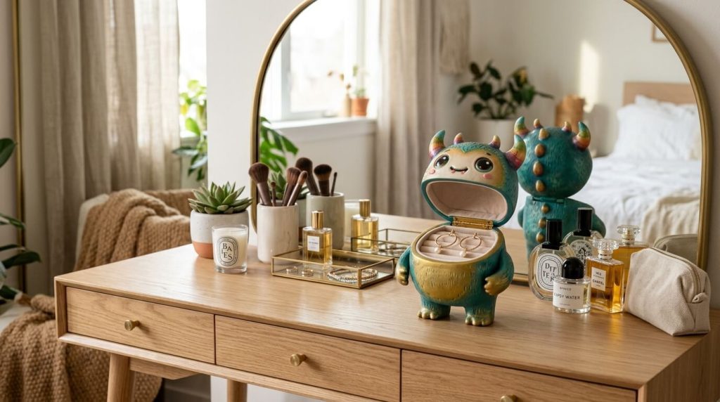 A Beautiful Lifestyle Shot Of A Aesthetic Bedroom Vanity The 2