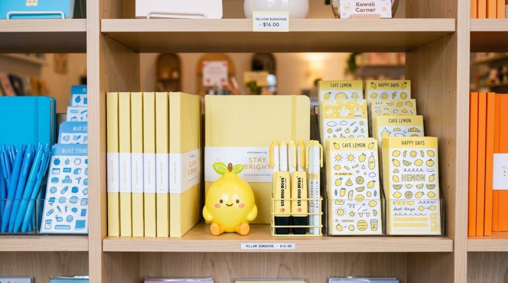 A Close Up Top Down Aesthetic Shot Of A Retail Display Shelf 2