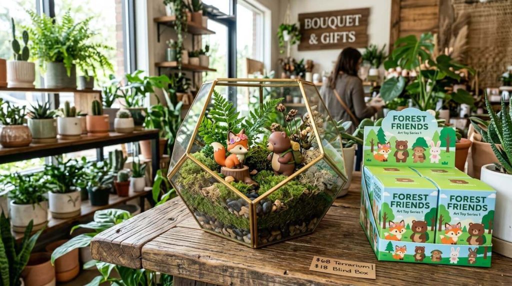 Creative Aesthetic Retail Display Showcasing The Lovely Emma Pocket Zoo Animal Blind Box Series