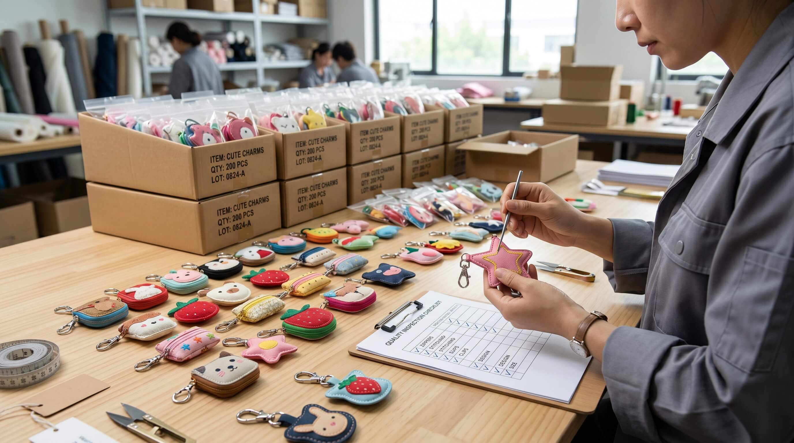Quality Check For Baby Three Zipper Bag Charm Sourcing