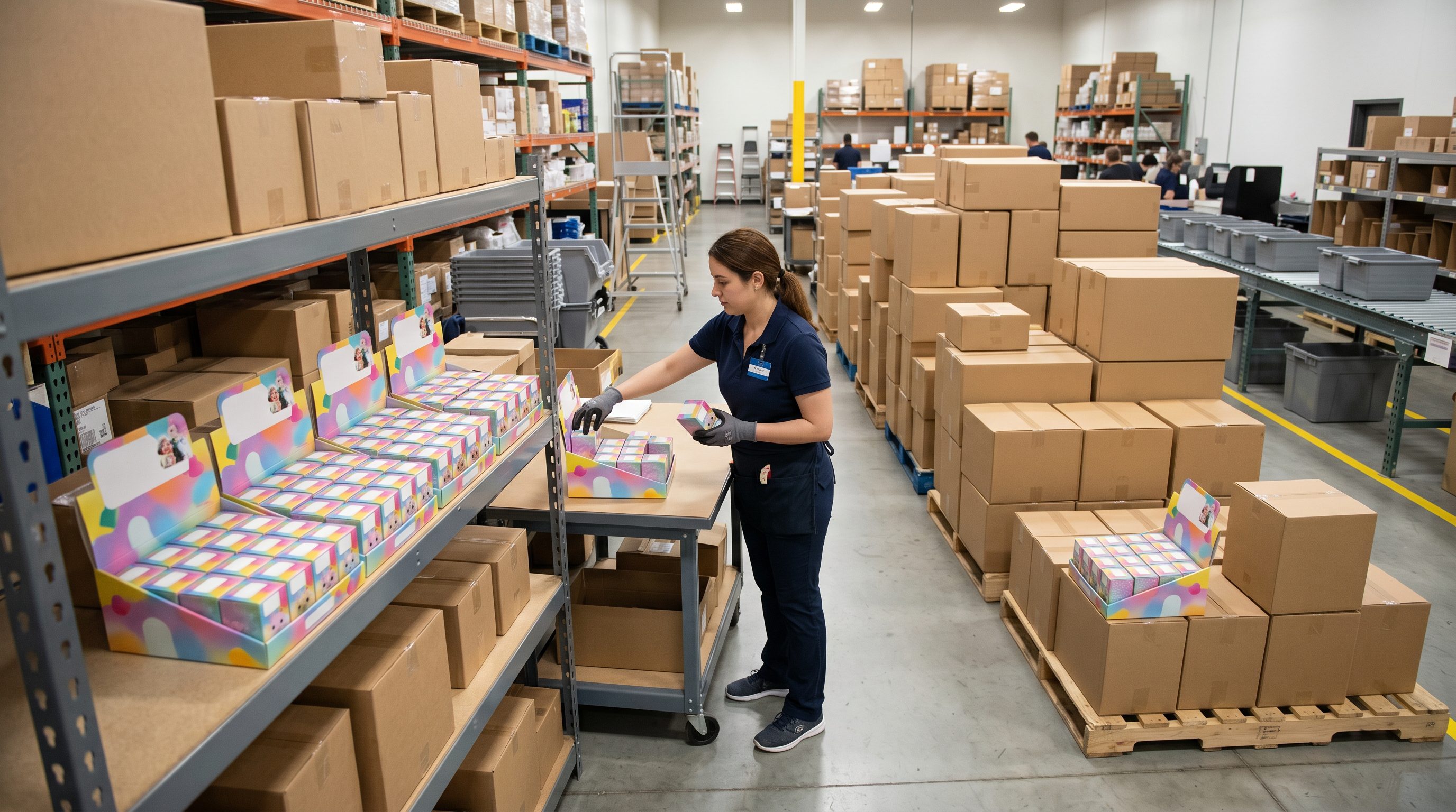 Plush Blind Box Cartons Organized For Wholesale Receiving And Allocation