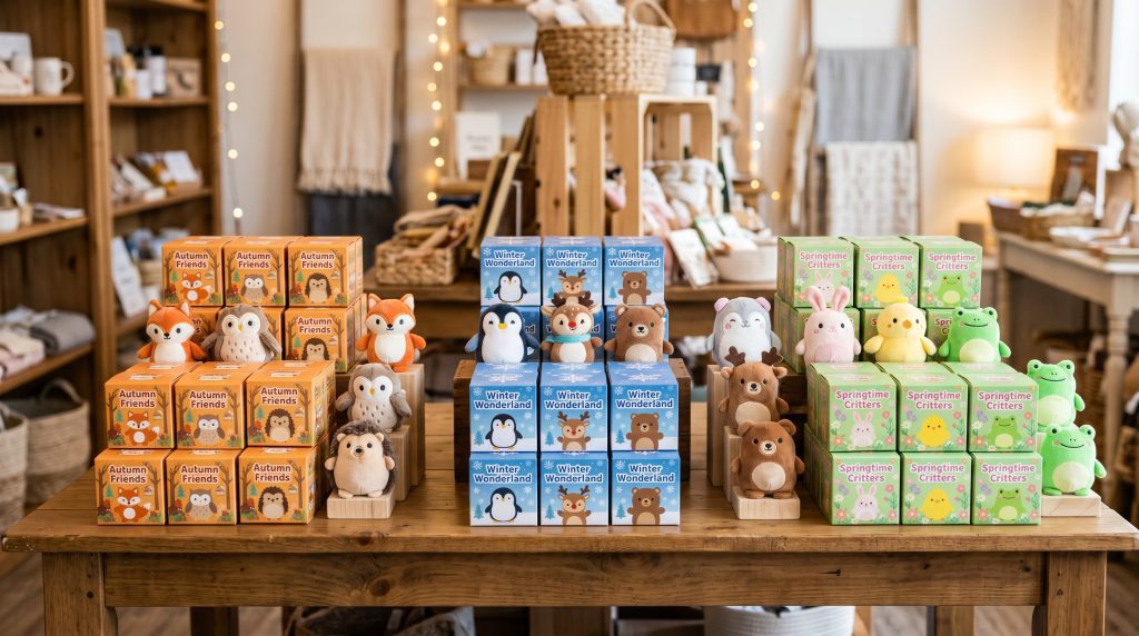 Seasonal Plush Blind Box Retail Display For Wholesale Planning