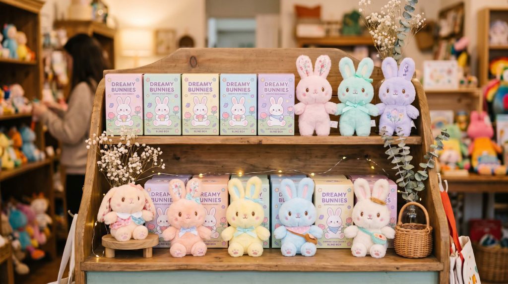 Bunny Plush Blind Box Display For Gift Shop Buyers