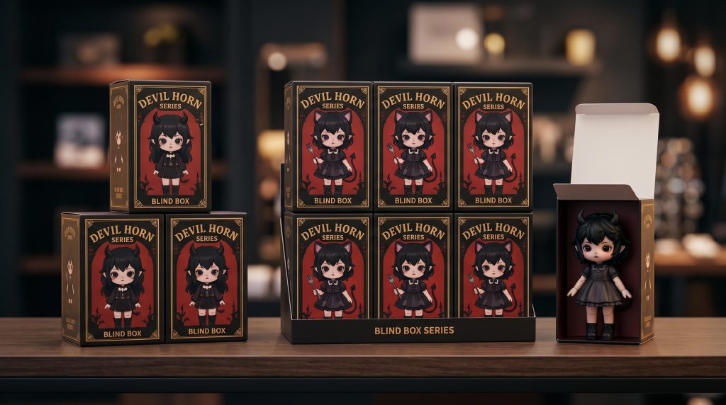 Cooze Devil Horns Bjd Blind Box Retail Display