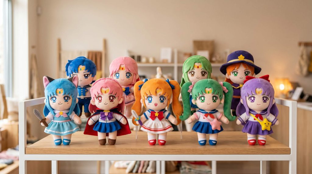Link Click Plush Dolls Retail Display For Anime Merchandise Buyers