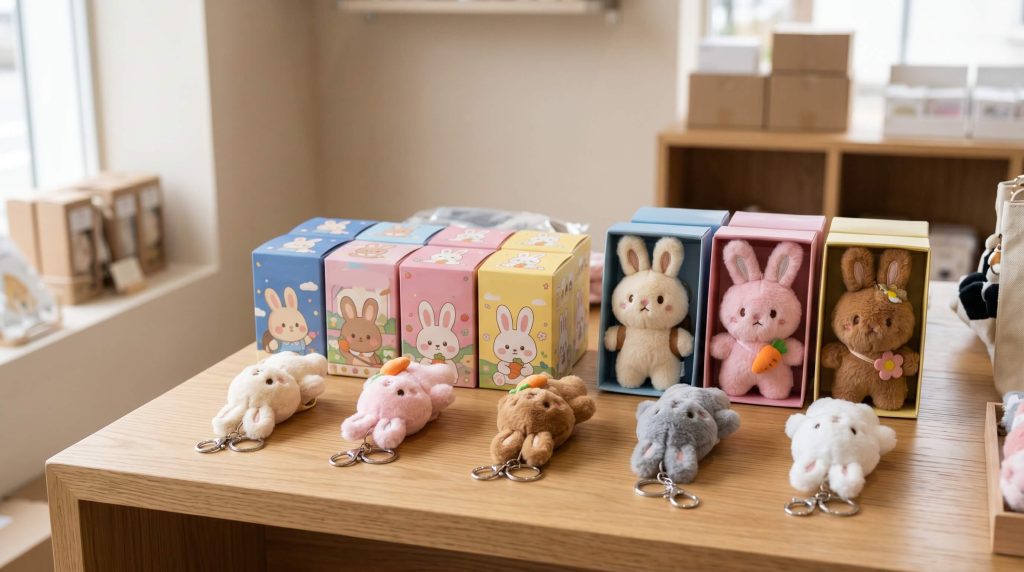 Rabbit Bun Blind Box Plush Accessory Assortment For Retail Sourcing