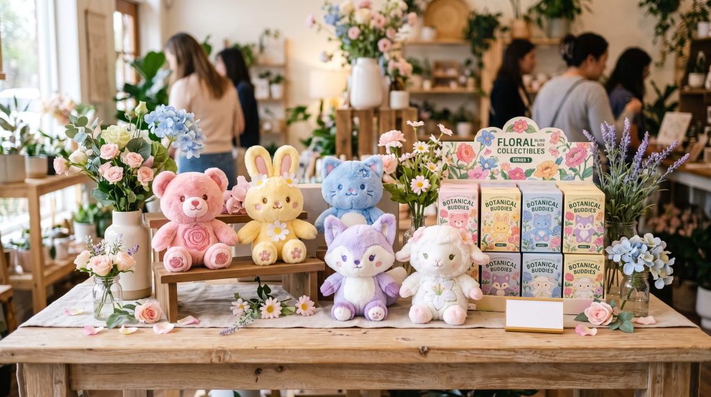 Baby Three Flower Blind Box Floral Plush Retail Display