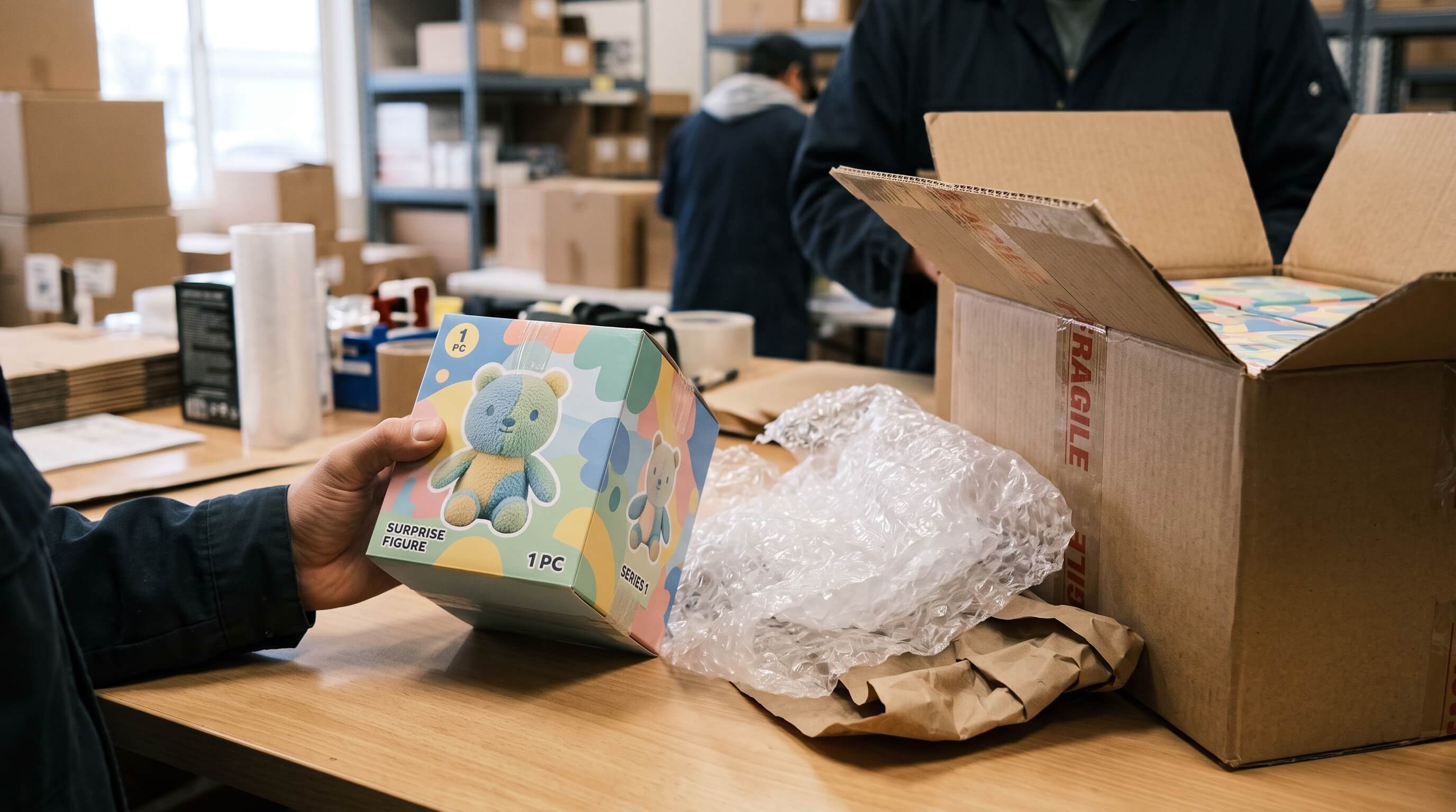 Floral Plush Blind Box Packaging Quality Check