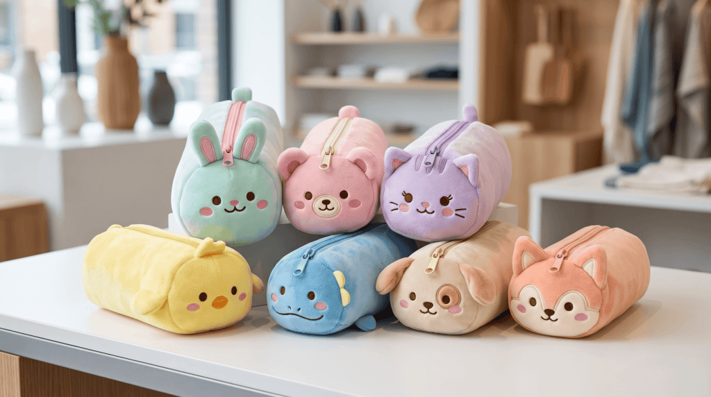 Baby Three Pen Case Plush Series Wholesale Assortment
