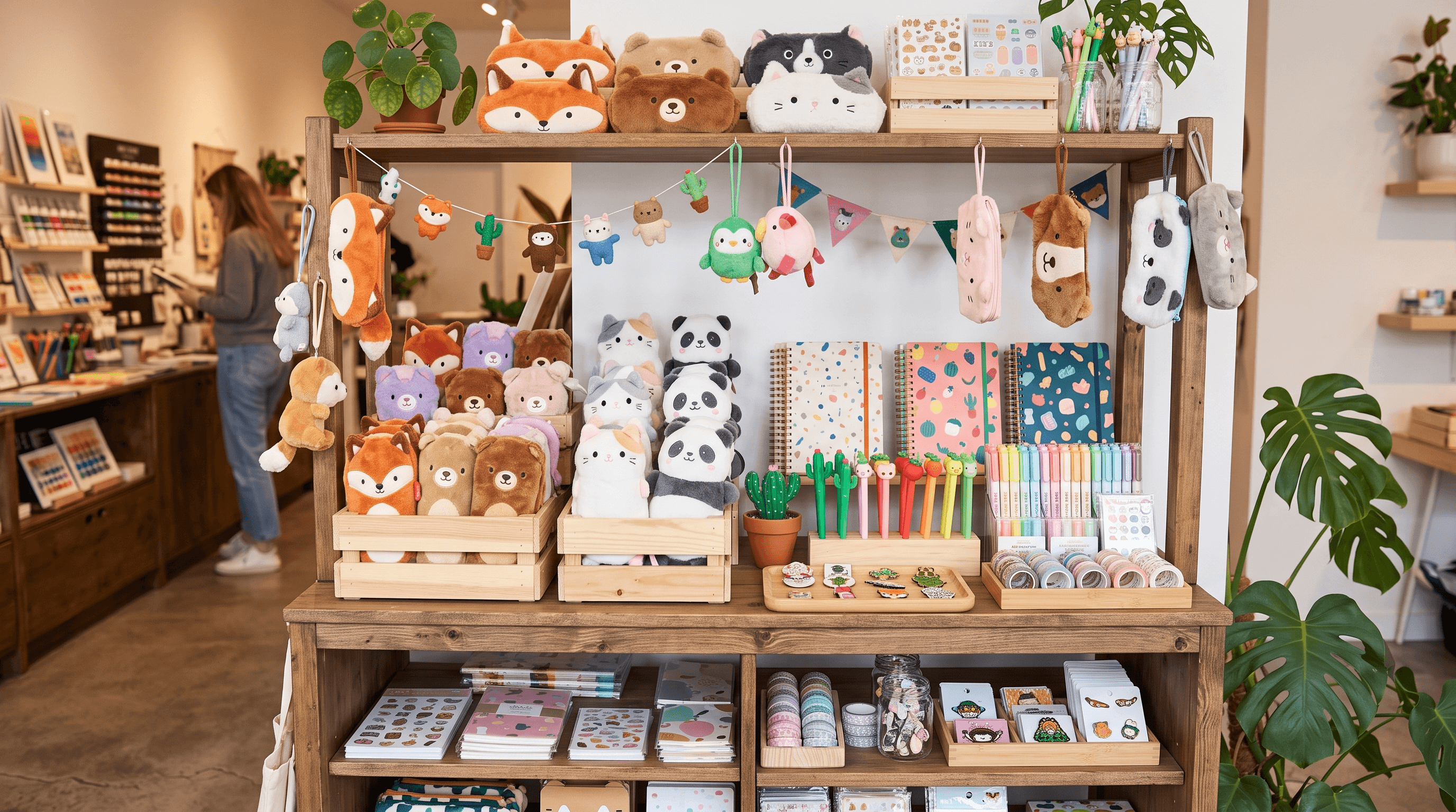 Baby Three Pen Case Retail Positioning With Stationery Accessories