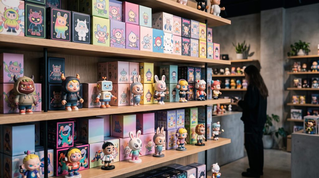 Guia de compras e variedade de produtos da Cupa Blind Box para o varejo