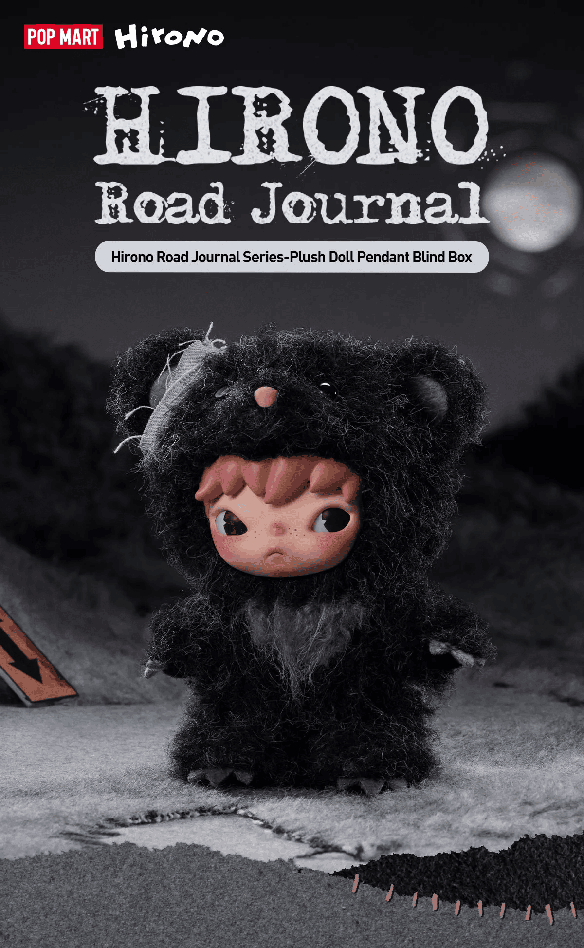 Pop Mart Hirono Road Journal Series-Plush Doll Pendant Blind Box