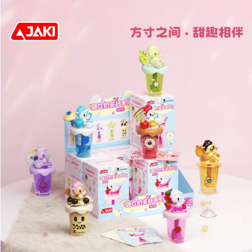 Jaki × Tokidoki “Fun Drink” Milk Tea Cup Building Block Blind Box 
