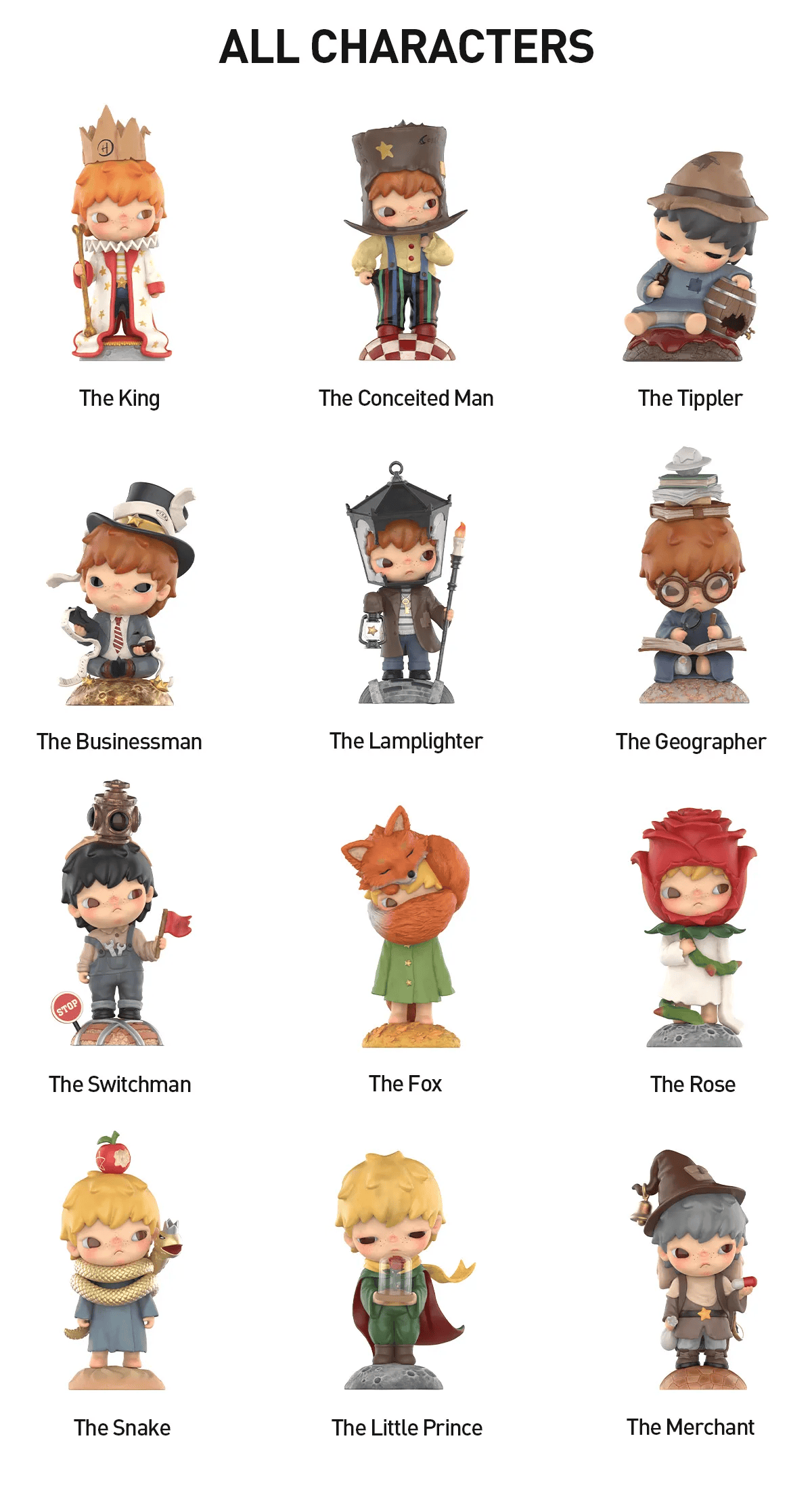 Pop Mart Hirono X Le Petit Prince Series Figures Blind Box