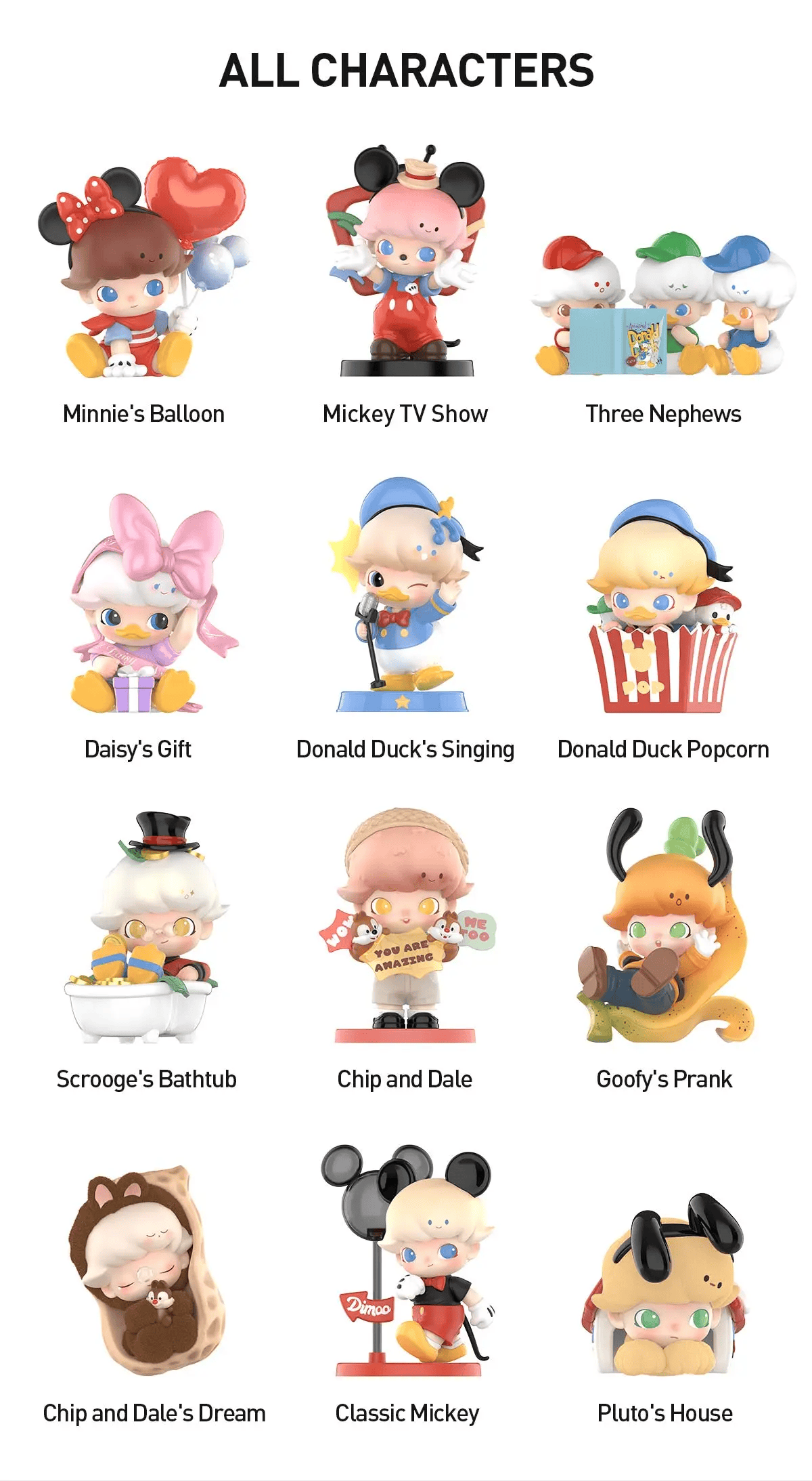 Pop Mart Dimoo World X Disney Series Figures