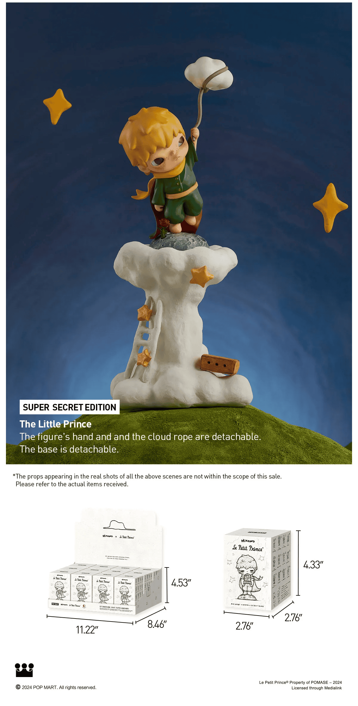 Pop Mart Hirono X Le Petit Prince Series Figures Blind Box