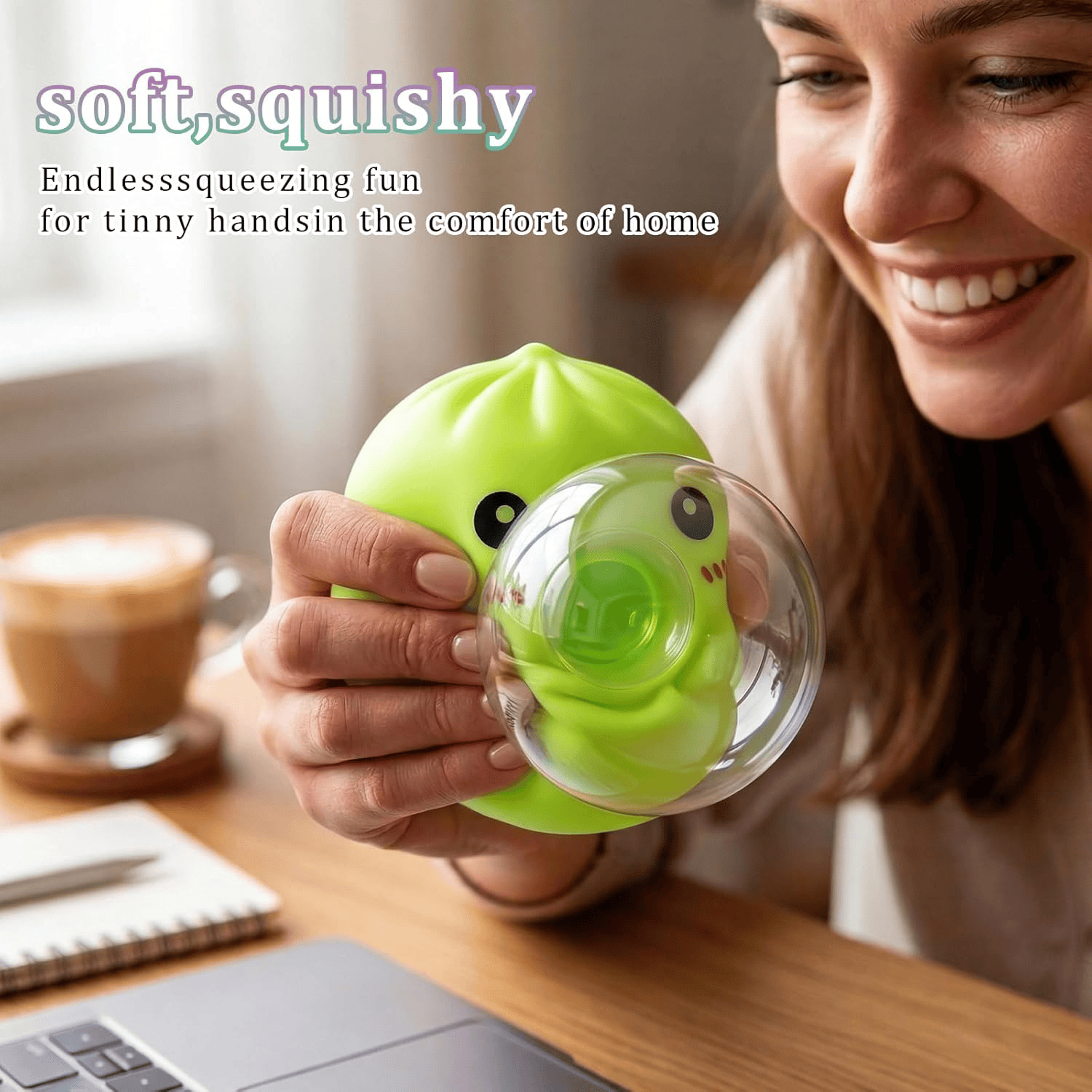Dumpling Squishy Toy With Bubble Blowing Feature Squishy Dumpling Stress Relief Toy