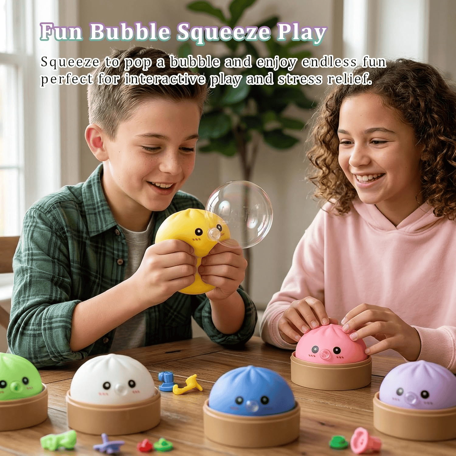 Dumpling Squishy Toy With Bubble Blowing Feature Squishy Dumpling Stress Relief Toy