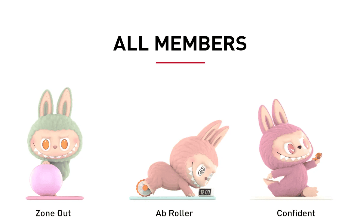 Caixa Surpresa com Figuras da Série Labubu Lazy Yoga