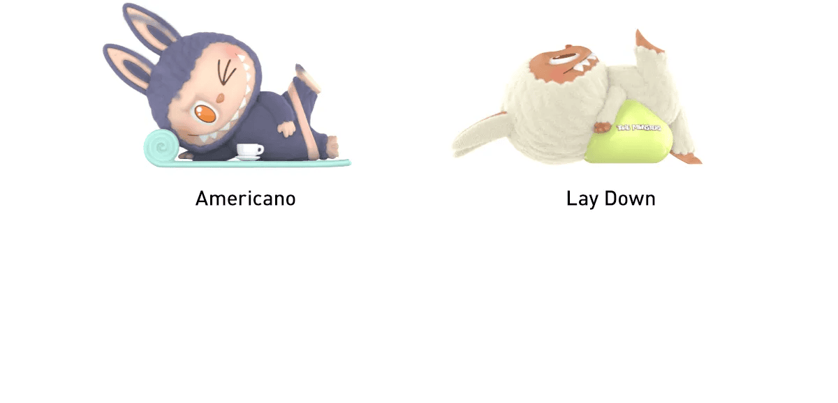 Caixa Surpresa com Figuras da Série Labubu Lazy Yoga