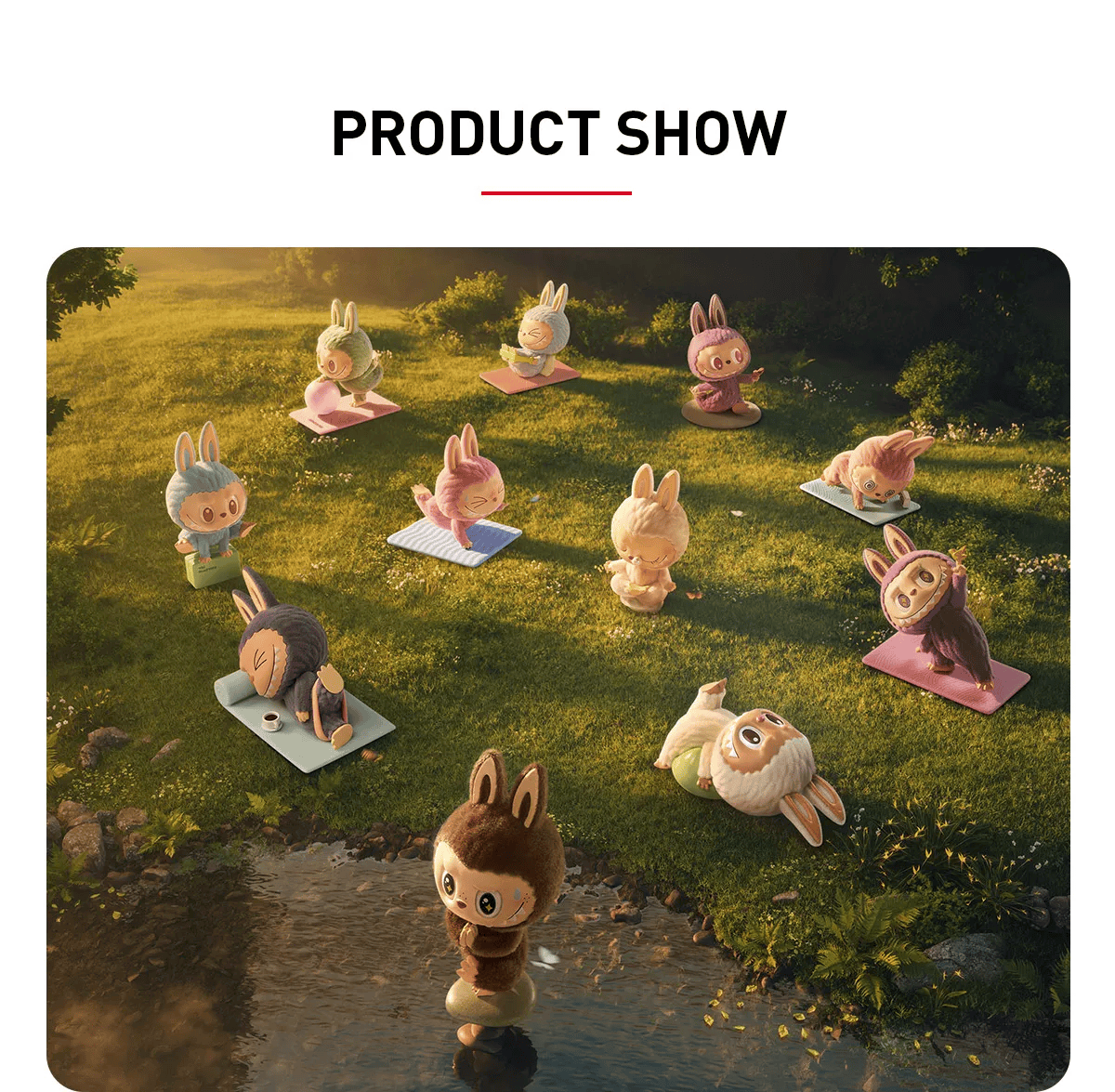 Caixa Surpresa com Figuras da Série Labubu Lazy Yoga