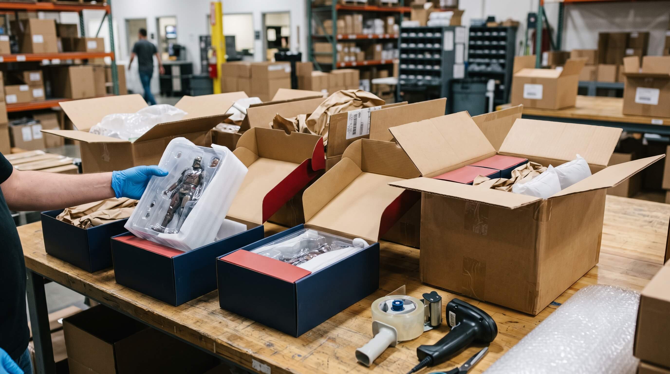 Packaging Inspection For Kimmon Art Figures Before Retail Sale
