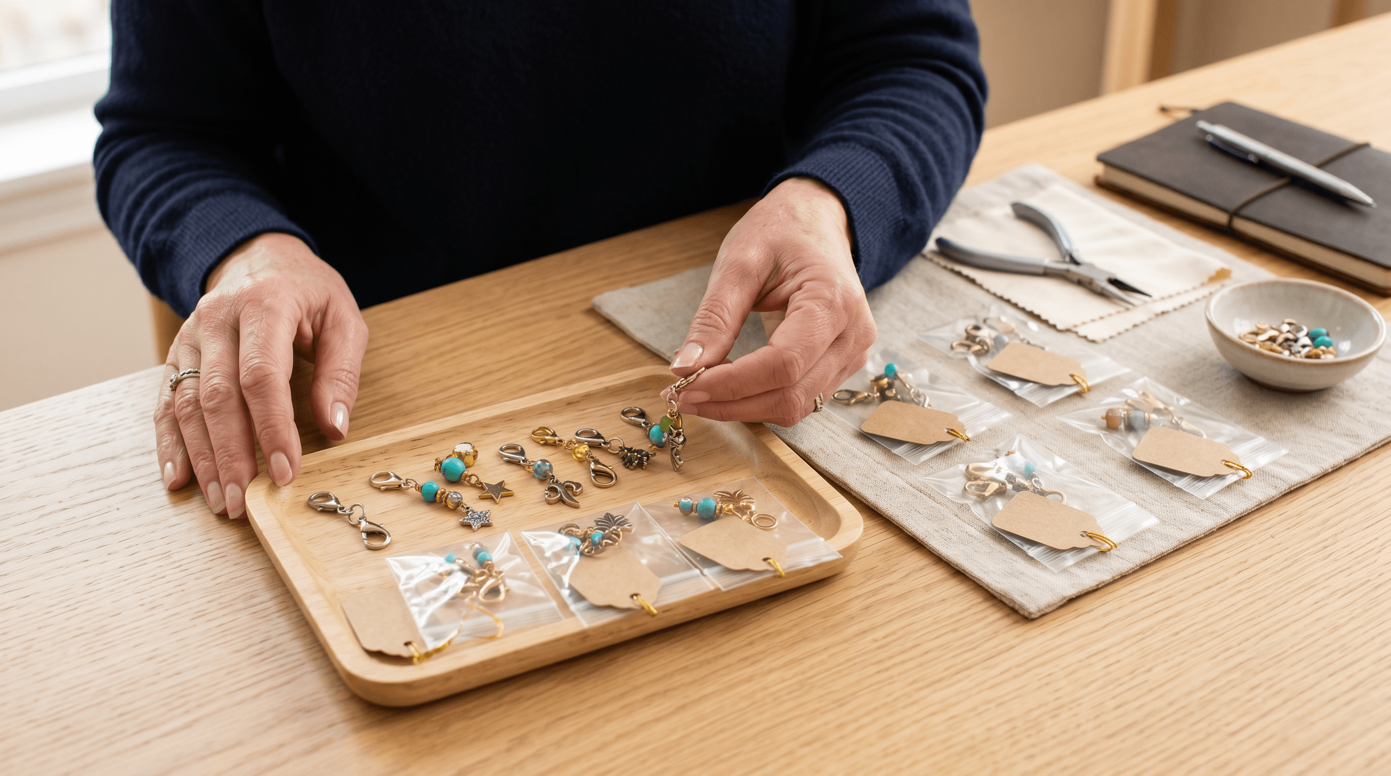 Travel Bag Charm Packaging And Clasp Quality Check