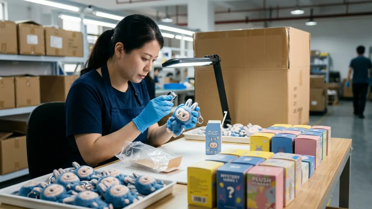 Quality And Packaging Inspection For Alien Stage Rabbit Series Plush Pendants