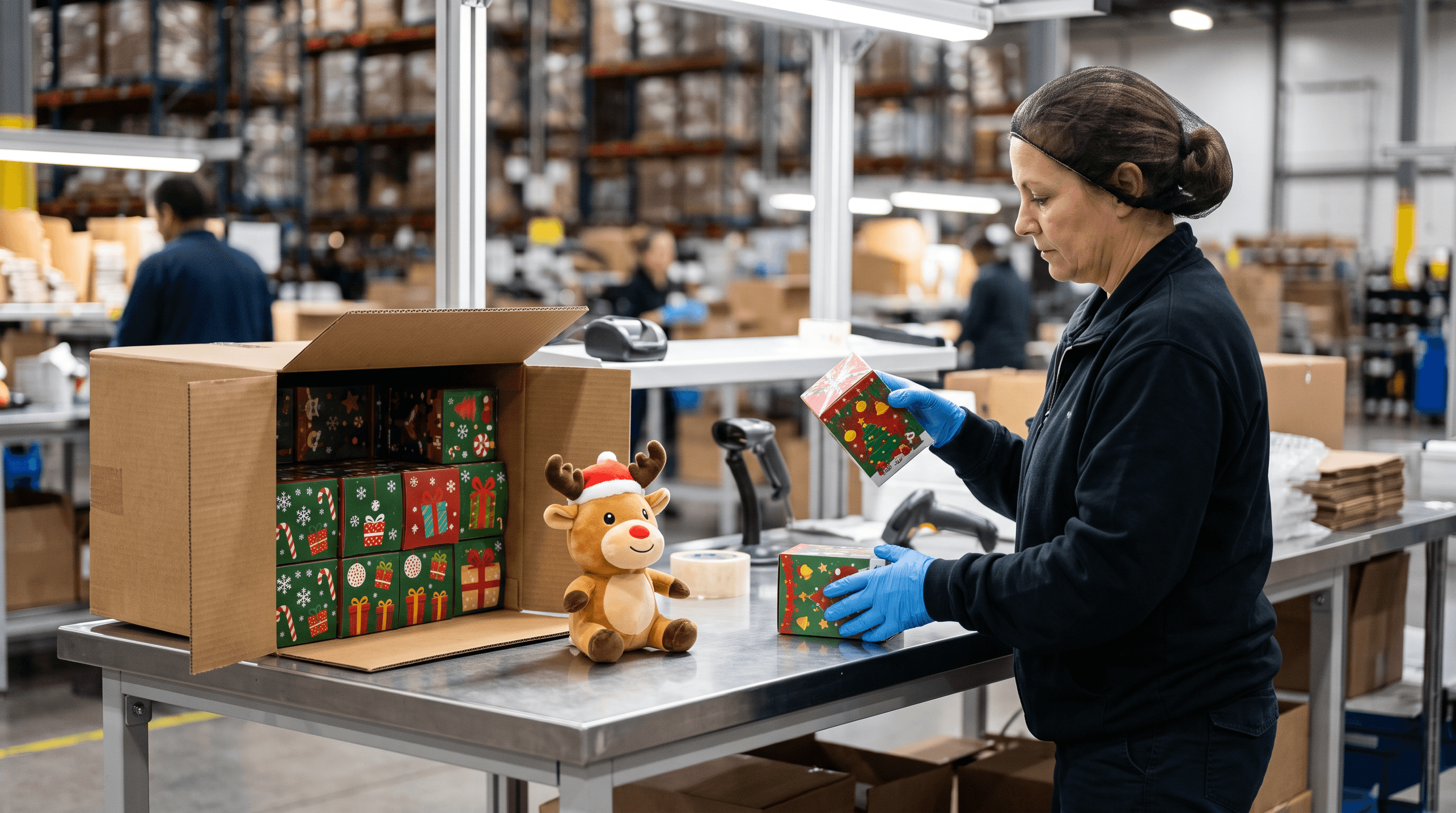 Baby Three Christmas Blind Box Packaging And Quality Inspection