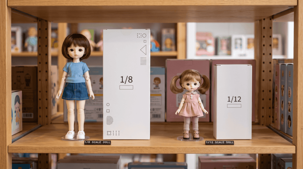 Bjd Blind Box Scale Comparison Between 1/8 And 1/12 Dolls