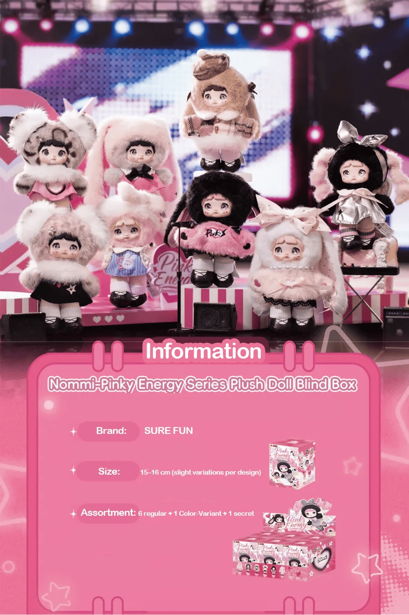 Nommi Pinky Energy Series Plush Blind Box