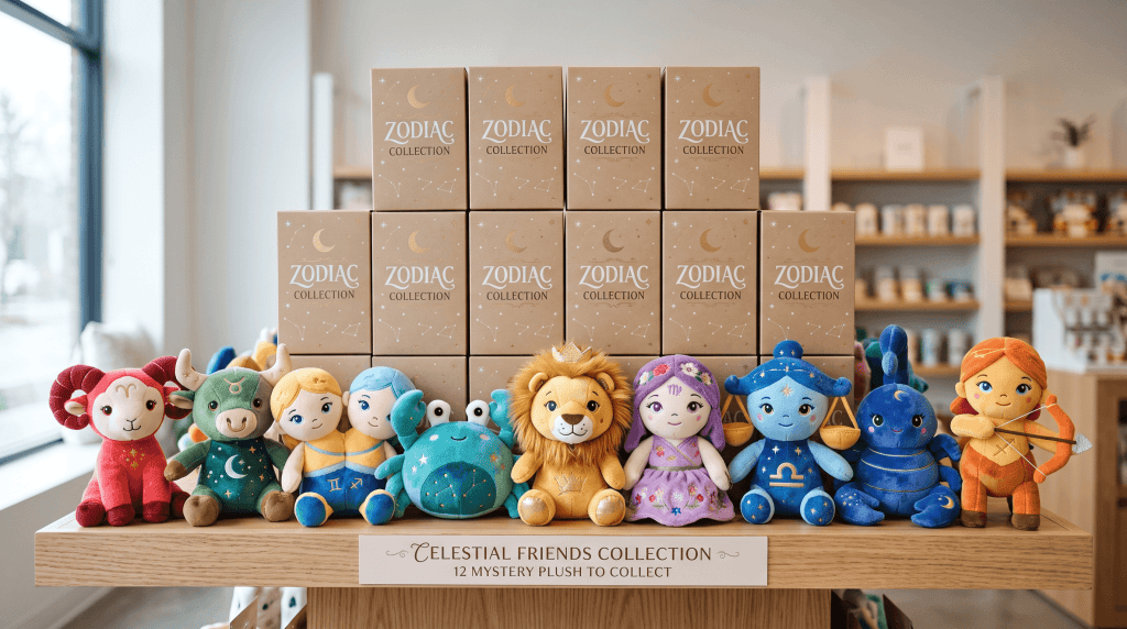 Maymei Horoscope Stories ตุ๊กตาผ้าตามราศี กล่องสุ่ม Blind Box สำหรับจัดแสดงในร้านค้า