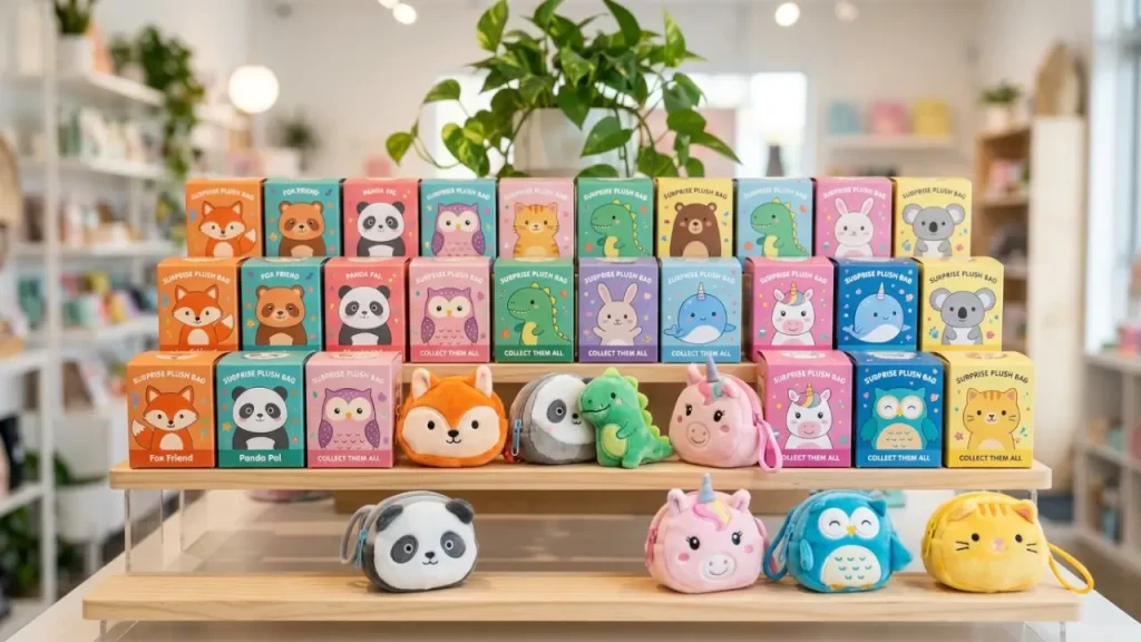 Migo Animal Party Wholesale Plush Blind Box Zipper Bag Assortment