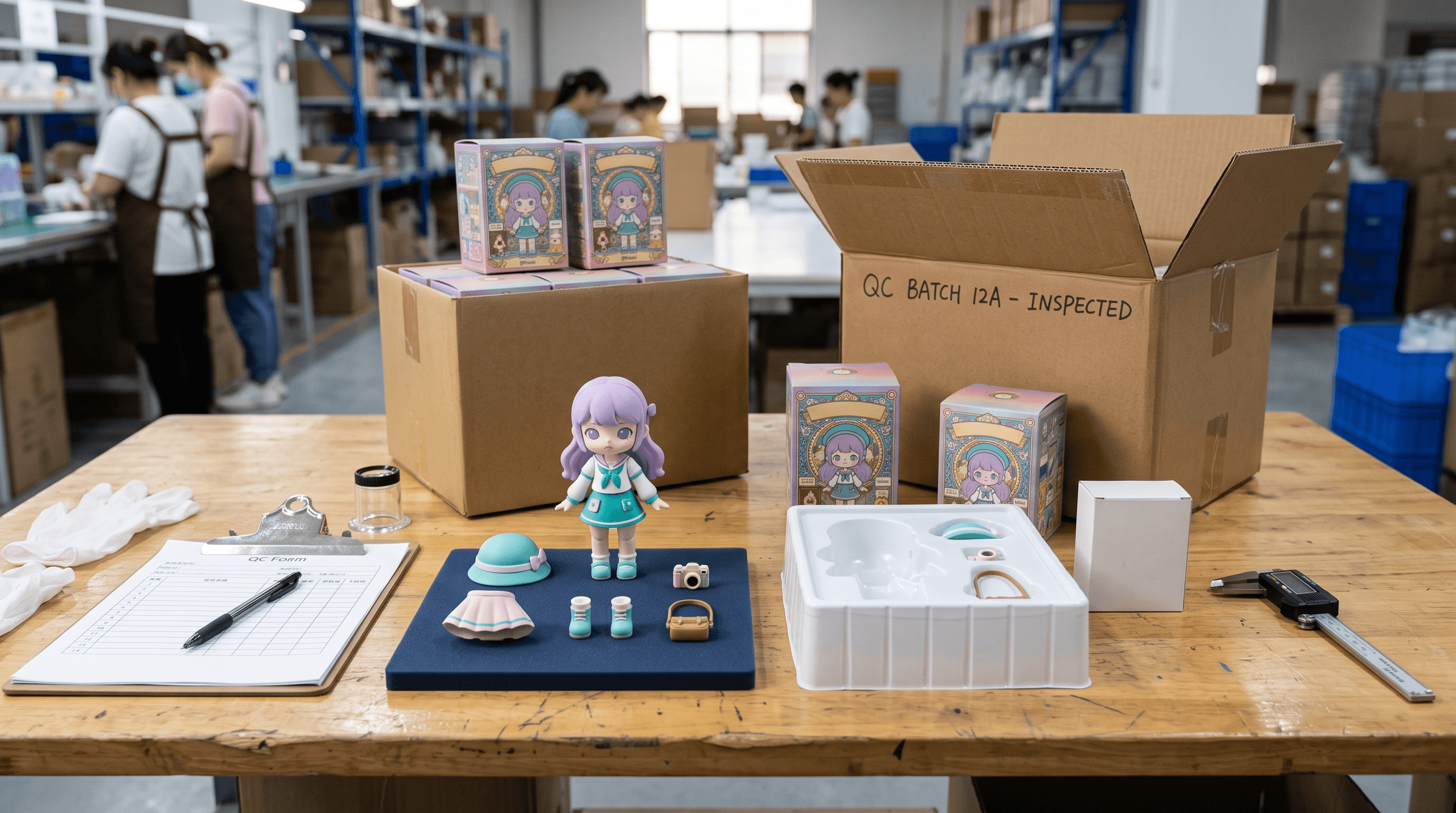 Packaging And Quality Inspection For Articulated Blind Box Dolls