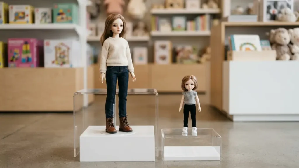 1/6 Vs 1/12 Bjd Retail Display Comparison