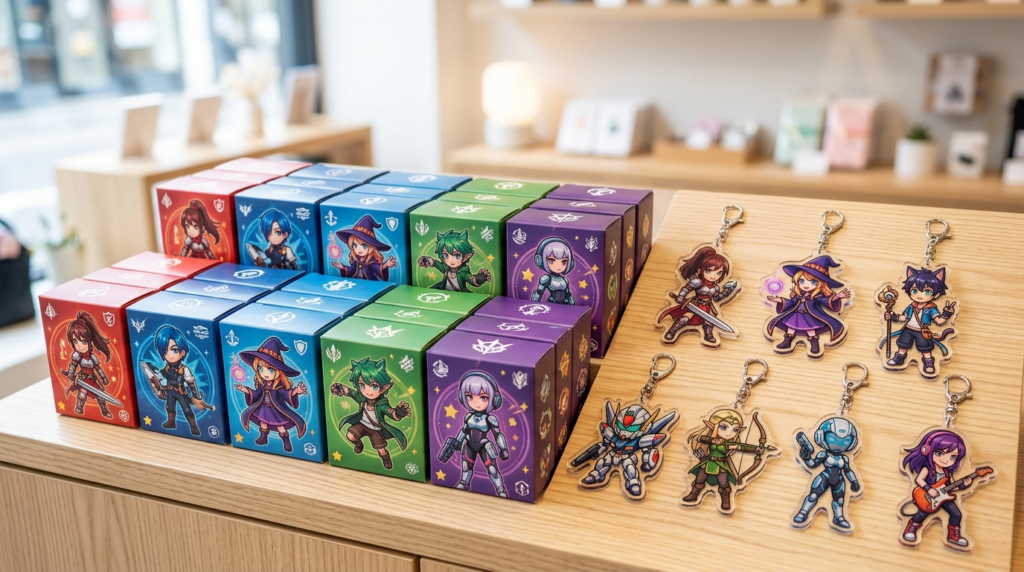 Anime Acrylic Keychain Blind Boxes Arranged For Wholesale Retail Evaluation