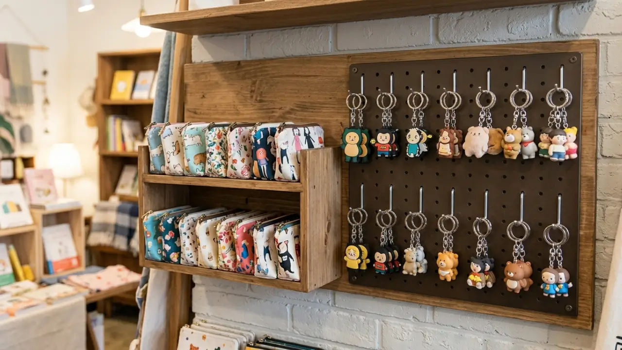 Retail Display Test For Migo Zipper Bags And Lulu Keychains