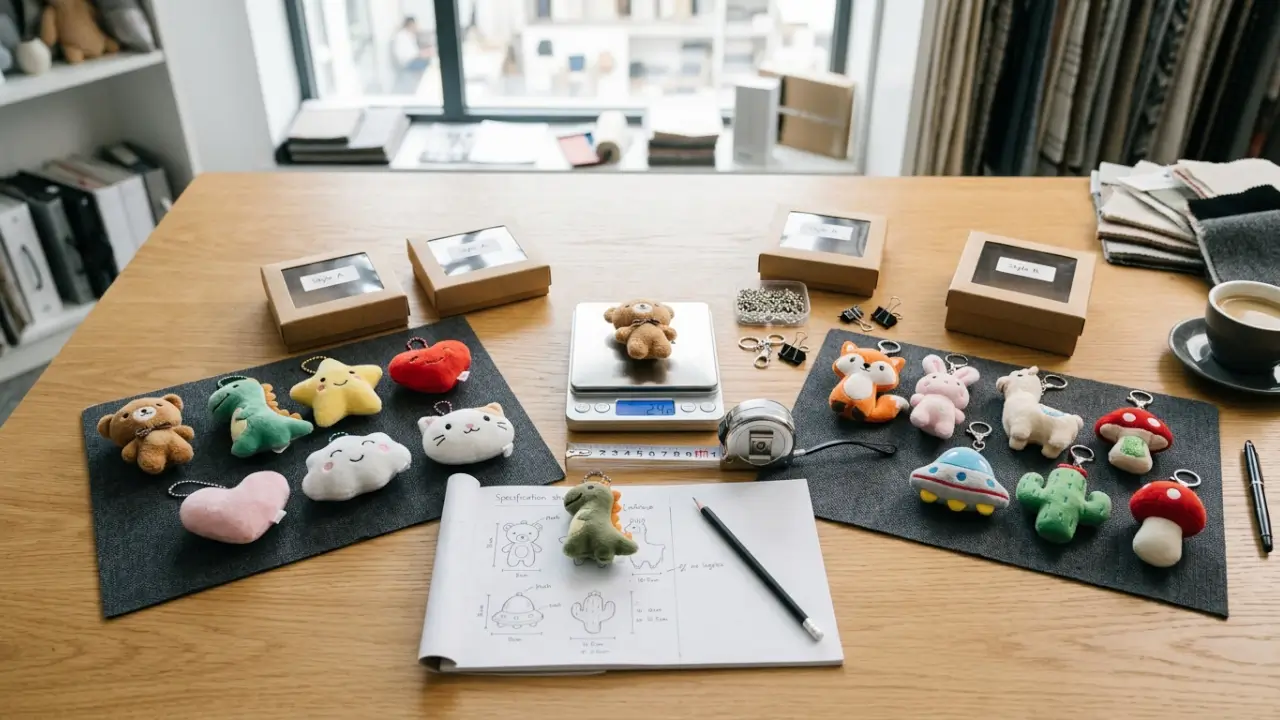Plush Pendant Comparison Of Size, Packaging, And Attachment Specifications