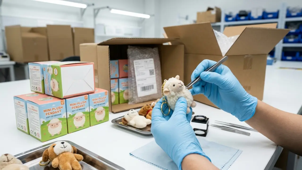Quality Inspection For Wholesale Plush Pendants And Retail Packaging