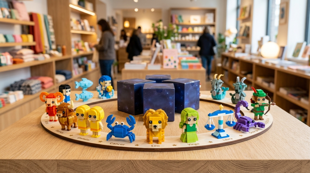 Wholesale Zodiac Blind Boxes Displayed As Astrology Building-Block Collectibles
