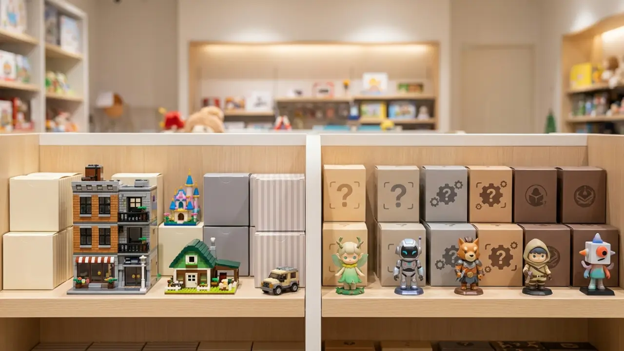 Retail Shelf Test Comparing Building-Toy Blind Boxes With Collectible Figure Blind Boxes